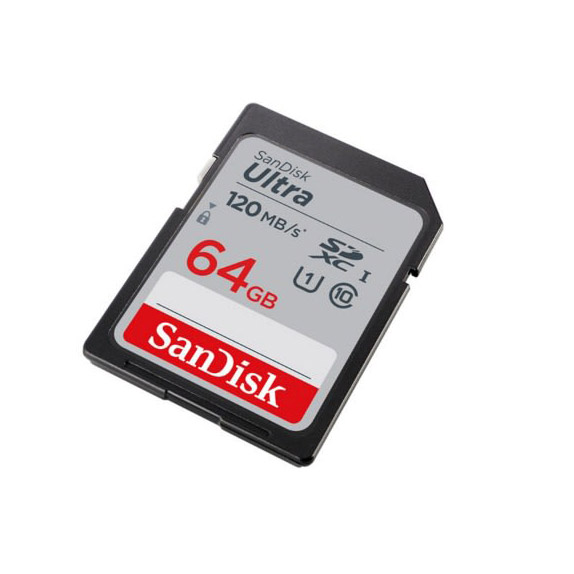 کارت حافظه SD سن دیسک سری Ultra سرعت 120MB/s ظرفیت 64 گیگابایت